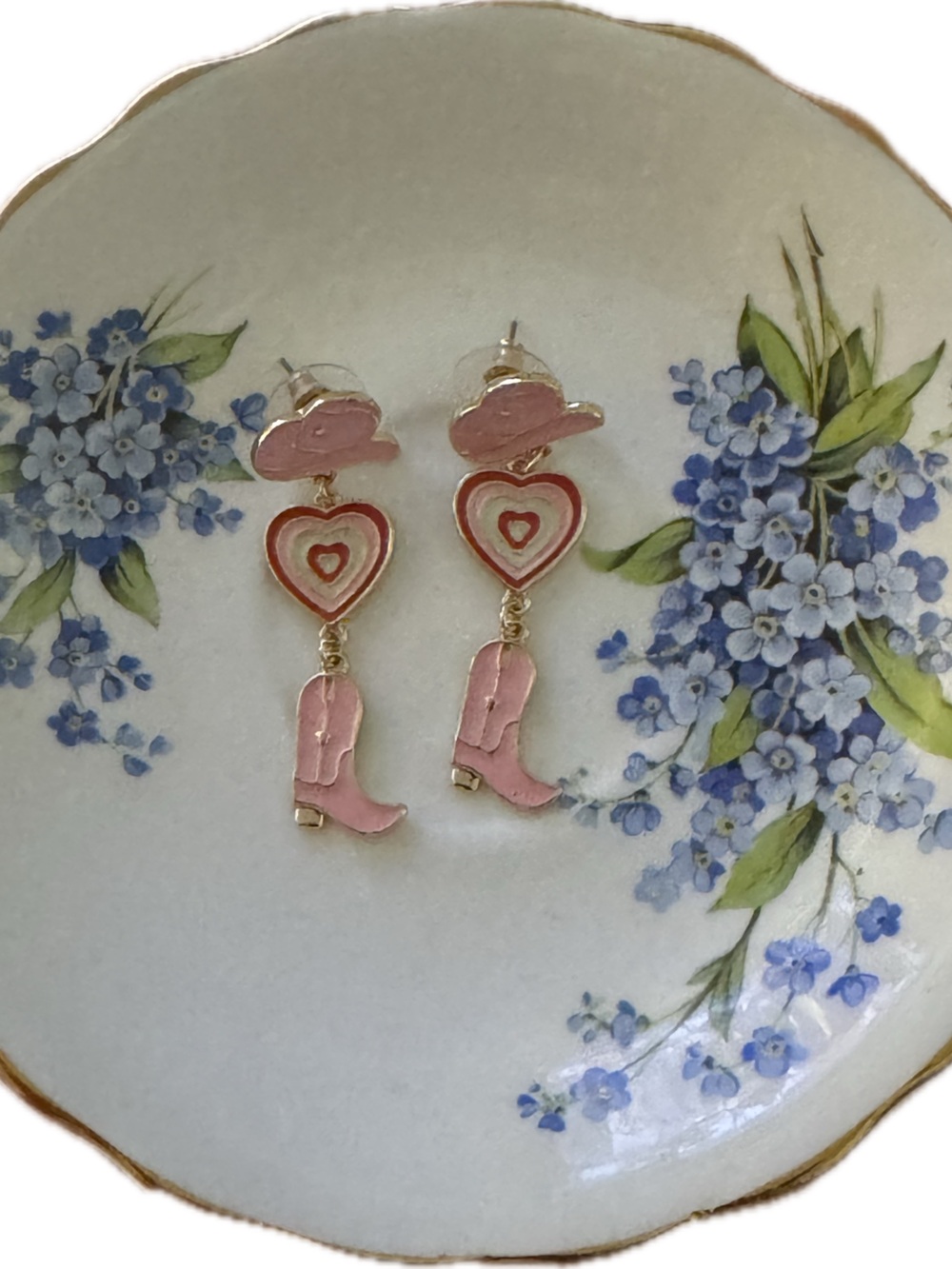 Pink Cowgirl Dangle Earrings
